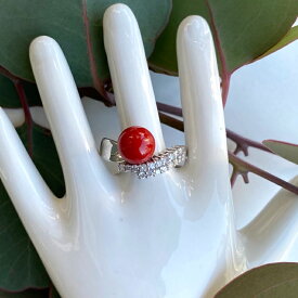 【ふるさと納税】プラチナ珊瑚リングツイスト 【有限会社米沢サンゴ店】[ATCX011]