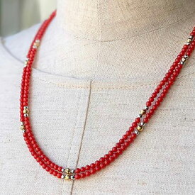 【ふるさと納税】珊瑚オリジナルネックレスコンビ 【有限会社米沢サンゴ店】[ATCX017]