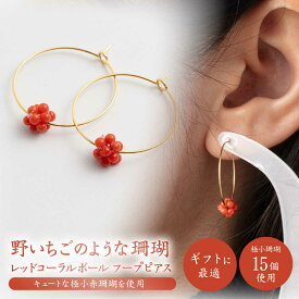 【ふるさと納税】珊瑚のフープピアスボール 【有限会社米沢サンゴ店】[ATCX025]