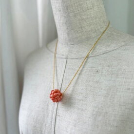 【ふるさと納税】コーラルボールペンダント・チェーン2本付き【有限会社米沢サンゴ店】[ATCX059]