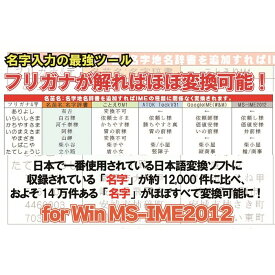 【ふるさと納税】【名字変換ソフト】名字入力の最強ツール　名苗名：名字地名辞書 for Win MS-IME2012