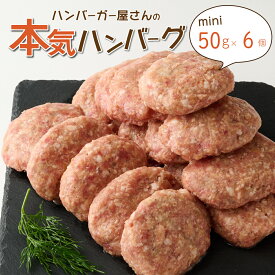 【ふるさと納税】 ハンバーガー屋の本気ミニハンバーグ300g（50g×6個） ＜ 国産 高知県産 牛肉 豚肉 ブランド肉 希少 土佐あかうし 四万十ポーク ＞ sd016