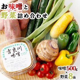 【ふるさと納税】 お味噌 (550g) 野菜 (8品) セット 詰め合わせ 旬 おまかせ 新鮮 やさい 味噌 みそ 吉良川みそ 調味料 高知県 室戸市 5000円 送料無料
