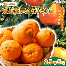 【ふるさと納税】【 先行予約 ・ 2月発送】 ポンカン ぽんかん 高知県 室戸市産 2.5kg 5kg 柑橘 フルーツ 果物 ミカン みかん 送料無料 人気 おすすめ 甘い ジューシー ギフト 冬 旬 sa003