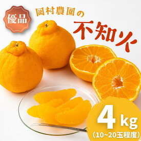 【ふるさと納税】 【先行予約】 岡村農園の不知火 4kg 優品 しらぬい デコポン 果物 ミカン 蜜柑 柑橘 フルーツ おすそ分け用 簡易包装 12000円 国産 送料無料