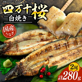 【ふるさと納税】【通常用】極上国産うなぎ四万十桜　白焼き約140g×2尾 | うなぎ 鰻 白焼き 国産 四万十鰻 ウナギ 蒲焼き 調理済み タレ付き ギフト（お歳暮/お正月）高級 お取り寄せ グルメ ウナギ 食べ比べ 冷凍