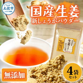【ふるさと納税】新しょうが お手軽ヘルシー高知県産しょうがパウダー 30g×4袋セット 生姜パウダー 国産 しょうが ショウガ ジンジャー 新ショウガ 粉末しょうが 料理 健康 ふるさとのうぜい 故郷納税 高知県 7000円 返礼品 温活 飲み物 生姜湯 生姜焼き 無添加 乾燥生姜
