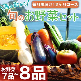【ふるさと納税】 定期便 野菜 7～8品 12回 野菜詰め合わせ 季節 旬 野菜定期便 野菜セット 詰め合わせ セット 毎月お届け 高知県 須崎市人気 ランキング 食品 お楽しみ バラエティ おすすめ 12か月 やさい 野菜盛り まるごと ふるさと納税野菜