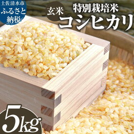 【ふるさと納税】 玄米 特別栽培米 コシヒカリ 5kg 5キロ 先行予約 令和7年8月中旬以降順次発送予定 お米 おこめ 米 こめ ごはん 飯 こしひかり ブランド米 おいしい 国産 土佐清水産 送料無料 高知県 土佐清水市 故郷納税 返礼品 高知【R01395】