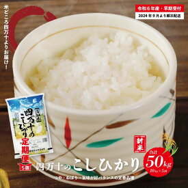 【ふるさと納税】24-151．【令和6年産新米・早期受付・5回定期便】四万十のこしひかり 10kg 合計 50kg 定期便 5回 こしひかり コシヒカリ こめ コメ 米 白米 精米 国産 高知県 高知 四万十 送料無料 【2024年9月より順次配送】