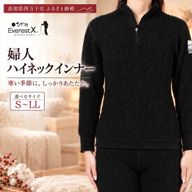 【ふるさと納税】【選べるサイズ】防寒肌着 ひだまり エベレストX 婦人 ハイネック インナー ダークブラック S M L LL 高知県 高知 四万十市 四万十 しまんと 日本製 高品質 服 アンダー 保温 抗菌 防臭 レディース 女性 トップス 暖かい 長袖 厚手 ギフト 秋 冬 送料無料