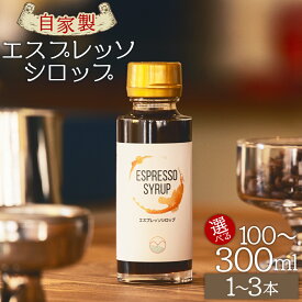 【ふるさと納税】【選べる内容量】自家製エスプレッソシロップ （100ml/200ml/300ml） - 選べる 数量 コーヒー 珈琲 シロップ トッピング アレンジ 炭酸割り カフェオレ 牛乳 ジュース ドリンク 希釈 アイス 糖てんさい糖 合同会社タナカフェ 高知県 香南市【常温】