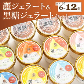 【ふるさと納税】【選べる】麗ジェラート＆黒糖ジェラートセット 6個／8個／12個 - アイスクリーム デザート スイーツ お菓子 洋菓子 詰合せ 詰め合わせ アソート フレーバー ギフト 贈り物 ドルチェかがみ 高知県 香南市【冷凍】