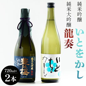 【ふるさと納税】純米大吟醸 龍奏 純米吟醸 いとをかし 720ml 各1本- 飲み比べ お酒 さけ 日本酒 米 飲み物 飲料 アルコール 晩酌 フルーティー セット 特産品 ギフト 贈り物 贈答用 プレゼント お酒好き 記念日 お礼 御礼 お祝い 晩酌 自分用 高知県 香南市【常温】 gs-0145