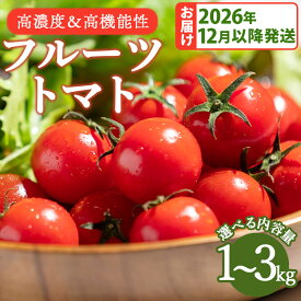 【ふるさと納税】【先行予約】高糖度＆高機能性 フルーツトマト（選べる：約1kg/約1.8kg/約2kg/約3kg）【2026年12月以降発送】 野菜 とまと 完熟 甘い ミニ サラダ 新鮮 産地直送 パック 高知県 香南市 ギフト トマトジュース トマトスープ トマト 1kg