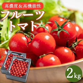 【ふるさと納税】【数量限定】高糖度＆高機能性 フルーツトマト 約2kg - 先行予約受付 期間限定 季節限定 野菜 やさい フルティカ トマト 完熟 糖度8以上 ミニトマト プチ お弁当 のし 贈り物 父の日 おやつ サラダ 送料無料 産地直送 高知県 香南市【常温/冷蔵】kr-0018