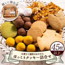【ふるさと納税】ほっこりクッキー 詰め合わせ 合計45枚以上（全10種類 各1袋入り）セット - 詰合せ つめあわせ 小袋 個包装 お取り寄せ おやつ スイーツ ギフト 贈り物 贈物 こだわり 素材 焼き菓子 手土産 お菓子と雑貨おひさん 高知県 香南市【常温】oh-0017