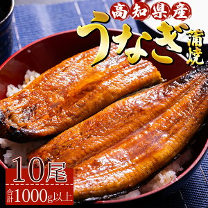 【ふるさと納税】高知県産養殖うなぎ蒲焼 10尾(合計1000g以上) - 鰻 ウナギ 国産 蒲焼き かば焼き かばやき うな丼 うな重 ギフト お礼 御礼 感謝 贈答 贈り物 土用の丑の日 高知県 香南市【冷