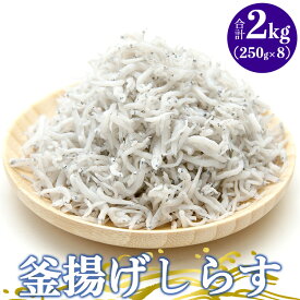 【ふるさと納税】土佐名産 釜揚しらす 約2kg(約250g×8) - 釜揚げ シラス じゃこ おかず ご飯のお供 食事 丼 おつまみ 酒の肴 魚 和食 お中元 御中元 ギフト 贈答 贈り物 送料無料 高知県 香南市【冷凍】 tk-0008