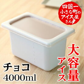 【ふるさと納税】松崎冷菓 大容量 アイス4000ml チョコ アイスクリーム アイス チョコ 4l 4000ml 業務用 4リットル 大容量 スイーツ デザート おすすめ 美味しい お取り寄せ 冷凍 家庭用 高知県 故郷納税 返礼品 高知 田野町 ご当地 夏 冷たいお菓子 ファミリー 家族 大量