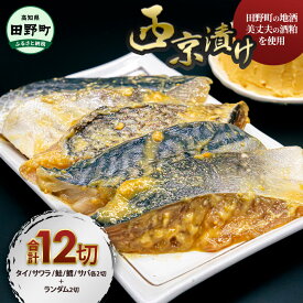 【ふるさと納税】西京漬け 魚屋の最強(西京)漬け5種各2P+ランダム2P 計12P 骨なし 西京漬け 美丈夫 酒粕 鯛 タイ サワラ 鮭 サケ 鱈 タラ 鯖 サバ 魚 オリジナル味噌ダレ 簡単 時短 おかず 和食 冷凍 配送 高知県 田野町 ふるさとのうぜい 故郷納税 返礼品 魚 12000円