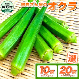 【ふるさと納税】黒岩さん家のオクラ 10袋 20袋 オクラ 国産 おくら 夏野菜 新鮮野菜 美味しい 野菜 厳選 新鮮 おかず 常温 配送 副菜 惣菜 煮物 朝どれ 人気 ランキング 詰め合わせ 取り寄せ グルメ 梅かつお お取り寄せ サラダ ふるさとのうぜい 返礼品 4000円 6000円