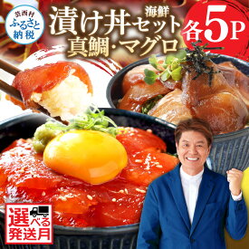 【ふるさと納税】真鯛の漬け丼の素 マグロの漬け丼の素 1食80g×各5パック 計10パック たい 鯛 まぐろ 鮪 冷凍配送 保存食 小分け 漬け丼 セット 海鮮 漬け 海鮮丼 冷凍配送 食品 刺身 鯛茶漬け 個包装 一人暮らし 女性 男性 父の日 高知県 故郷納税 10000円 食べくらべ