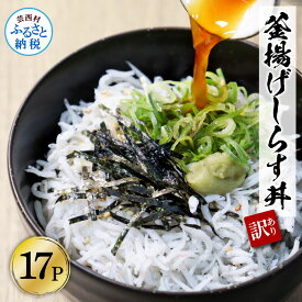 【ふるさと納税】訳あり 高知県産釜揚げしらす (50g×17パック) 簡易梱包 ご自宅用 訳アリ わけあり シラス 小分け 国産 釜揚げ しらす丼 海鮮丼 ゆず付 お茶漬け ごはん 軍艦巻き 手巻き寿司 17人前 大量 大容量 冷凍 おかず お取り寄せ 高知県 返礼品 13000円
