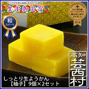 【ふるさと納税】皇室御定宿の和スイーツしっとり生ようかん【柚子】9個×2セットスイーツお菓子和菓子和スイーツ【配達日指定不可】【SaNeYam】