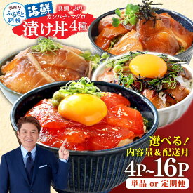 【ふるさと納税】訳あり 漬け丼 海鮮丼セット 4種 80g×各1P~ 6000円 10000円 20000円 発送時期が選べる ランキング 真鯛 ブリ カンパチ マグロ 詰め合わせ 鯛 食べくらべ 冷凍 時短 食品 個包装 小分け 一人暮らし 女性 男性 惣菜 国産 真空パック 魚介 故郷納税 人気