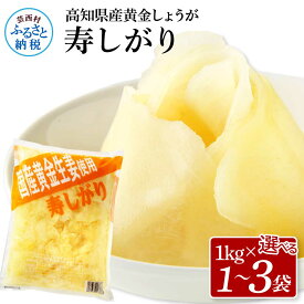 【ふるさと納税】国産黄金しょうが寿しがり 1kg×1~3袋 選べる内容量 ガリ しょうが ショウガ 生姜 坂田信夫商店 黄金しょうが 国産 お寿司 付け合せ 寿司用がり ふるさとのうぜい 故郷納税 7000円~ 返礼品 高知 ランキング ふるさと納税制度 ランキンング 人気 おすすめ