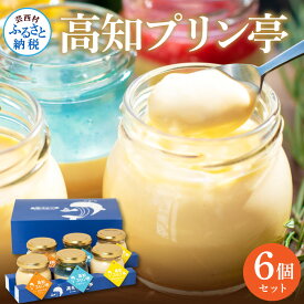 【ふるさと納税】 高知プリン亭 定番商品の詰め合わせセット 3種 6個入り なめらか 仁淀ブルー 固め 冷たいスイーツ ギフト プレゼント プリン ぷりん 瓶 おしゃれ かわいい 美味しい 送料無料 お取り寄せ デザート お祝い お中元 贈答 贈り物 熨斗 のし