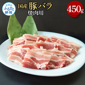 【ふるさと納税】国産豚バラ焼肉用 450g 肉 お肉 ぶた肉 ブタ肉 豚ばら 焼き肉 やきにく おかず ジューシー 美味しい おいしい 柔らかい 国産 真空パック お取り寄せ 食品 冷凍 配送 芸西村 高知県 ふるさとのうぜい 故郷納税 返礼品