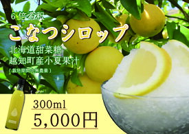 【ふるさと納税】小夏シロップ(300ml)　シロップ 甘い おいしい 美味しい 岡林農園 ふるさと納税 越知町 高知 高知県 四国 水割り お湯割り 冬におすすめ 保温 保湿 予防 のどケア