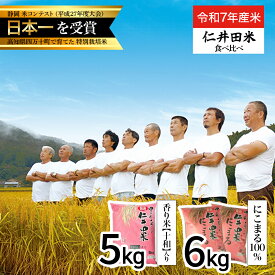 【ふるさと納税】 【令和7年産米】四万十育ちの美味しいお米。高知のにこまる6kg、にこまる（香り米入り）5kg 【計11kg】Bmu-C22 米 こめ コメ 農家 こだわり おこめ ブランド米 5キロ 11キロ 低農薬