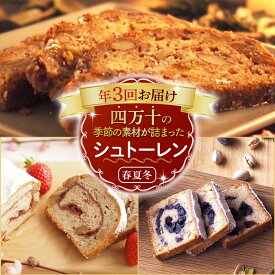 【ふるさと納税】【年3回】四万十の季節の素材をぜいたくに使用した春夏冬シュトーレン（3、7、12月お届け）冬 クリスマス プレゼント スイーツ お菓子 ケーキ パン 　カゴノオト／Sikg-Z08