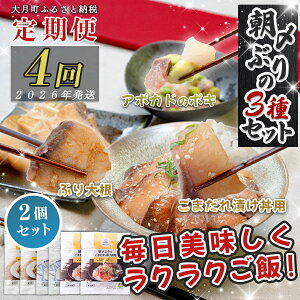 【ふるさと納税】【定期便4回】ぶり3種 (ぶり大根煮・ぶりポキ・ぶり漬け丼) ×2個セット|鰤 ブリ 時短 タイパ 海鮮丼 海鮮グルメ 簡単 人気 海の幸 高知県 大月町 国産 小分け 個包装 アボ