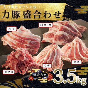 【ふるさと納税】国産 豚肉 5種盛 3.5kgセット|バラスライス300g 肩ロース焼肉用200g ウデスライス600g こま肉1.2kg モモしゃぶしゃぶ用1.2kg バラエティ 力豚 小分け ブランド豚 焼き肉 豚しゃぶ