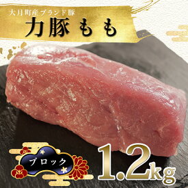 【ふるさと納税】【高知県 大月町産ブランド豚】力豚もも　ブロック1.2kg