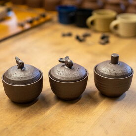 【ふるさと納税】［1493］日常屋の塩壷3種セット（クジラ・どんぐり・シロチドリ）