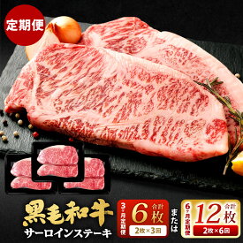 【ふるさと納税】【定期便】選べる 定期回数 九州産 黒毛和牛 サーロインステーキ 【3ヶ月定期便 合計約1.5kg(約250g×2枚×3回)】 【6ヶ月定期便 合計約3kg(約250g×2枚×6回)】 ステーキ バーベキュー BBQ サーロイン 牛肉 定期便 冷凍