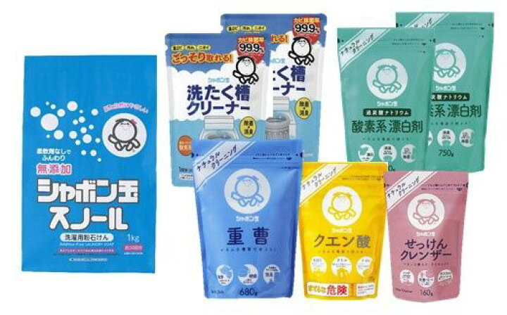 楽天市場 ふるさと納税 シャボン玉石けん自然にやさしいナチュラルクリーニングセット 6種 詰合せ スノール 洗濯槽クリーナー 酵素系 漂白剤 重曹 クエン酸 クレンザー 掃除 清掃 清潔 洗濯 洗たく 洗剤 国産 福岡県 送料無料 着日指定送不可 福岡県北九州市