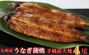 FY09-R24九州産手焼き炭火うなぎ蒲焼4尾(1尾あたり120〜149g)