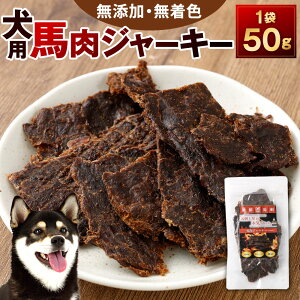 【ふるさと納税】犬用 馬肉ジャーキー 1袋50g 馬肉 ジャーキー 犬用おやつ 無添加 高たんぱく 無着色 馬 低脂肪 ヘルシー ドッグ ワンちゃん シニア犬 成犬 鉄分 ミネラル 噛みごたえ しつけ