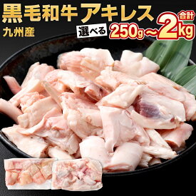【ふるさと納税】九州産 黒毛和牛 アキレス 1パック約250g入り 選べる 1パック / 2パック / 4パック / 6パック / 8パック 牛肉 牛アキレス スジ 牛すじ アキレス腱 小分け お肉 煮込み 冷凍 国産 福岡県北九州市