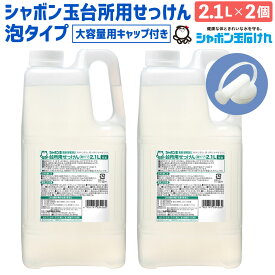 【ふるさと納税】台所洗剤 シャボン玉台所用せっけん 泡タイプ 2.1L×2個 ( 大容量用キャップ付き ) セット シャボン玉石けん キッチン 清潔 洗浄 お掃除 除菌 石鹸 泡石けん 無添加 食器洗い 送料無料