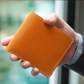 【ふるさと納税】2つ折り財布【福岡市内製造】＜キャメル＞