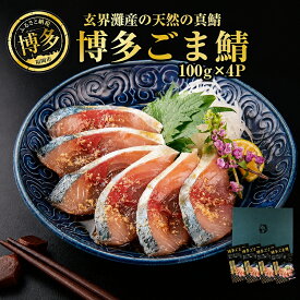 【ふるさと納税】博多 ごま鯖 400g (100g×4個) 鯖 ごまさば 天然 真鯖 長浜市場 水揚げ 刺身 魚 魚介 海の幸 海鮮 国産 おつまみ つまみ 酒のつまみ 茶漬け 小分け お取り寄せグルメ ご当地グルメ 冷凍 福岡県 福岡市 福岡