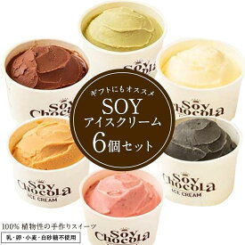 【ふるさと納税】【福岡市 Soy Chocola】ヴィーガンSOYアイスクリーム　6個セット（ミニカップ6種類）（100%植物性・グルテンフリー） | 福岡県 福岡 九州 返礼品 お取り寄せグルメ 取り寄せ グルメ 食品 お取り寄せ スイーツ アイス アイスクリーム ヴィーガン スィーツ