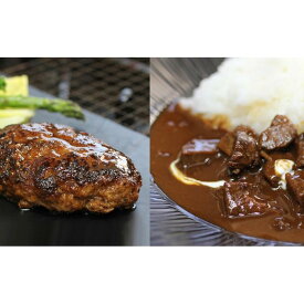 【ふるさと納税】博多　ビーフカレー＆ハンバーグセット | 食品 加工食品 人気 おすすめ 送料無料